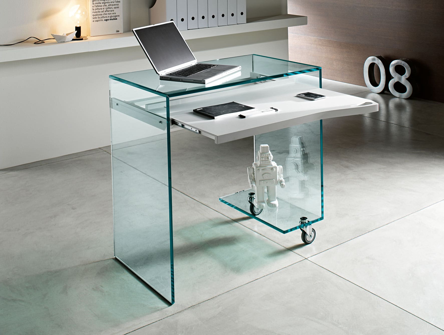 Laptop deals glass desk